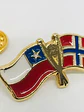 Pin Bandera Chile Y Noruega Entrelazadas  Dorado, Rojo, Blanco, Azul Banderas Entrelazadas (chile Y Noruega) - Miniatura 1