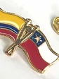 Pin Banderas Chile - Colombia Amarillo, Azul, Rojo, Blanco, Dorado Metálico Pin Banderas Chile - Colombia - Miniatura 4
