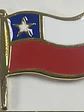 Pin Bandera Chilena Grande Bañada En Oro Esmaltada Chile Rojo, Blanco, Azul Y Dorado (borde Bañado En Oro) Bandera Chilena - Miniatura 1