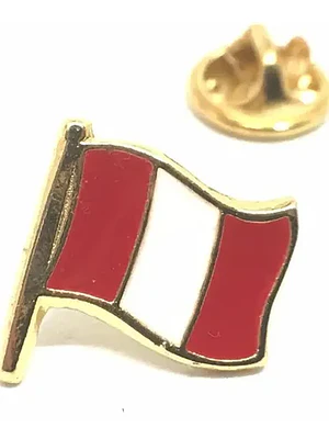 Pin Bandera Perú Rojo Y Blanco Bandera De Perú