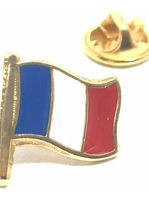 Pin Bandera Francia Azul / Blanco / Rojo / Dorado Bandera