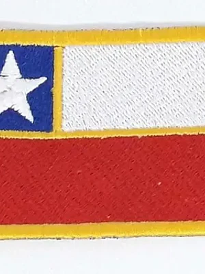 Parche Bandera Chile Borde Amarillo