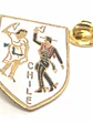 Pin Cueca Huasos Chile  Blanco, Dorado Y Detalles En Rojo/azul/negro Cueca / Huasos - Miniatura 1