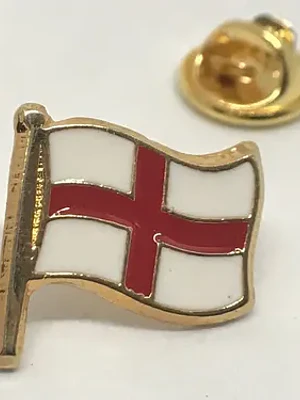 Pin Bandera Inglaterra Blanco Y Rojo Con Borde Dorado Bandera De Inglaterra