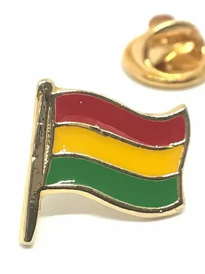 Pin Bandera Bolivia Rojo / Amarillo / Verde / Dorado Bandera