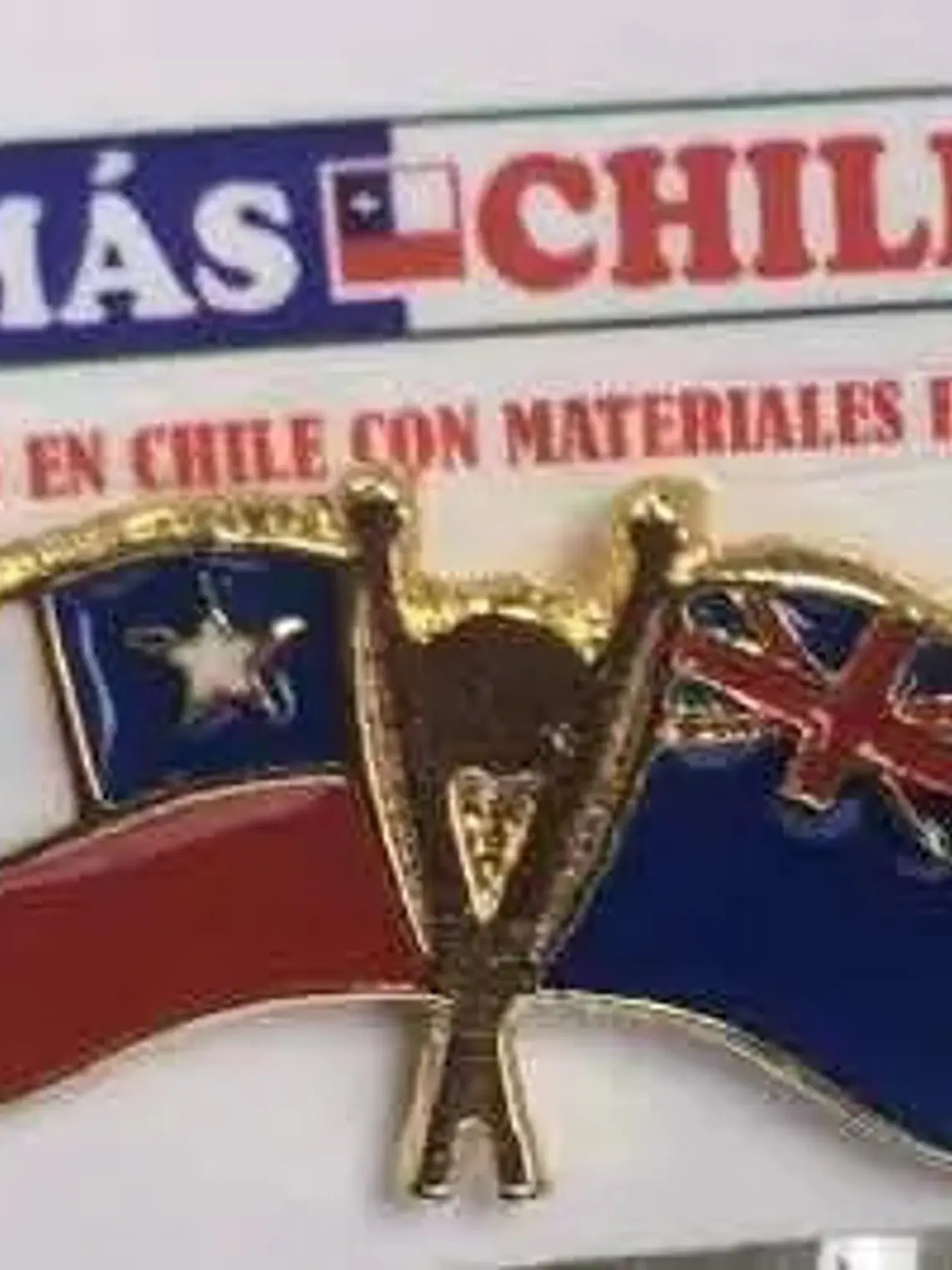 Pin Bandera Chilena Y Nueva Zelanda Entrelazadas Rojo, Blanco, Azul, Dorado Banderas Cruzadas 1