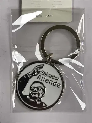 Llavero Salvador Allende Partido Socialista De Chile Plata Y Blanco