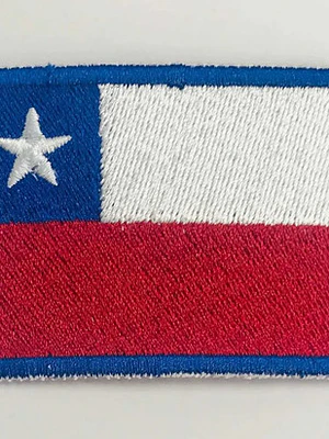 Parche Bandera Chilena Bordado 100%
