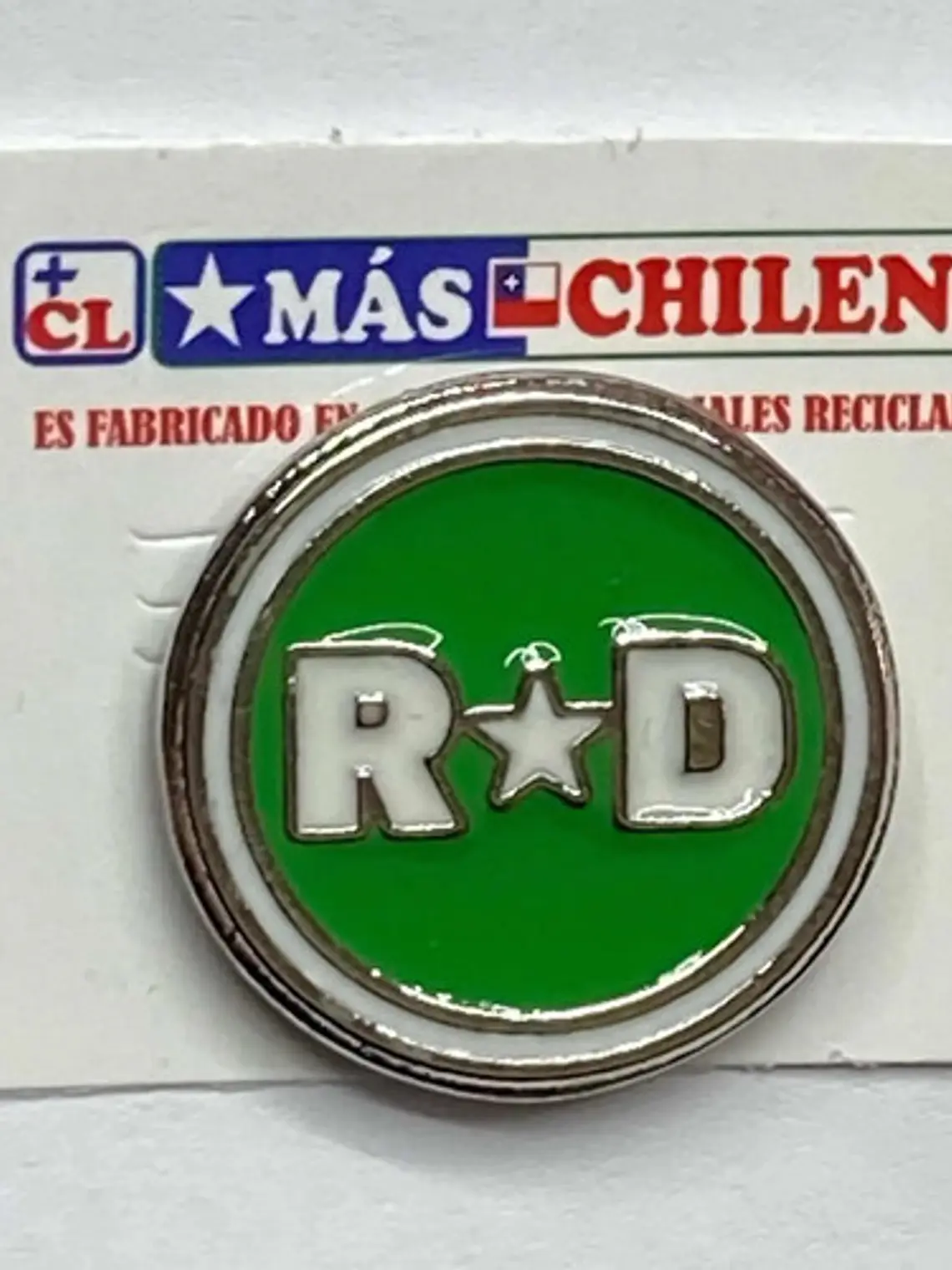 Pin Revolución Democrática Plateado Rd 2