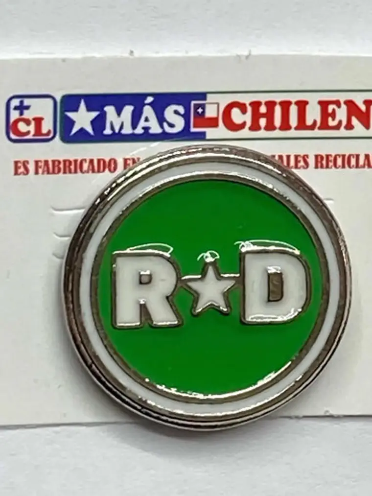 Pin Revolución Democrática Plateado Rd 2