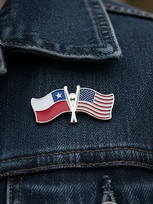 Pin Estados Unidos Y Chile Pin Doble Banderas Entrelazadas