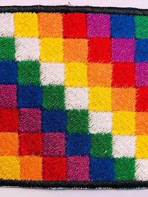 Parche Whipala Bordado Bandera Whipala 100% Bordado Wiphala