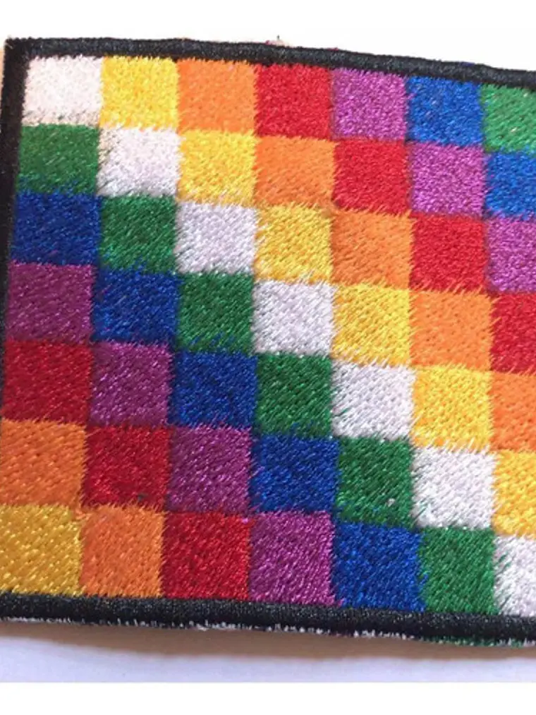 Parche Whipala Bordado Bandera Whipala 100% Bordado Wiphala 4