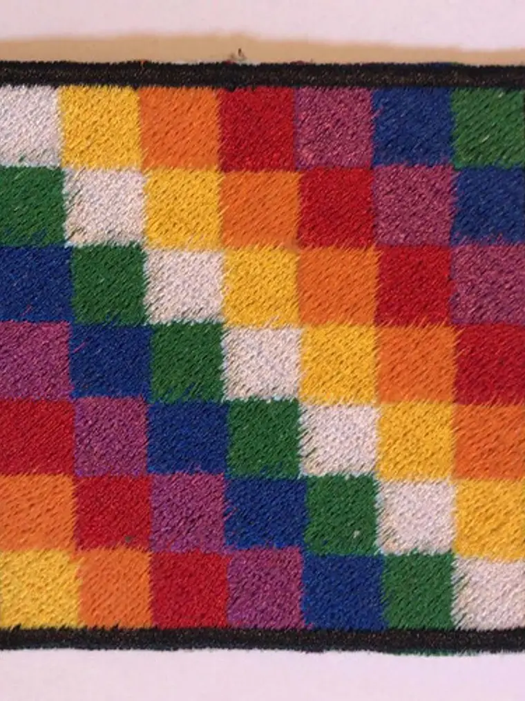 Parche Whipala Bordado Bandera Whipala 100% Bordado Wiphala 5