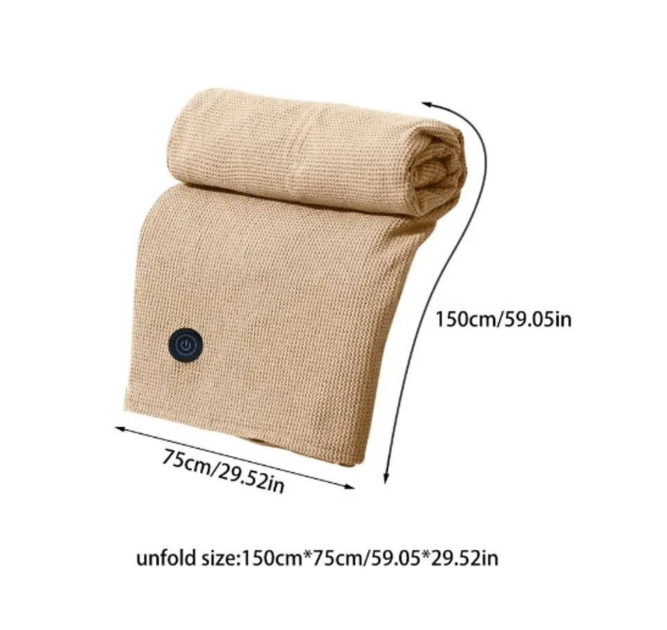 Manta Térmica Eléctrica USB Tipo Poncho | Calor Inteligente para Invierno 4