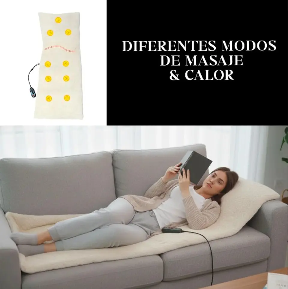 Cama de Masaje con Calor y Vibración – Relajación Corporal Completa 9