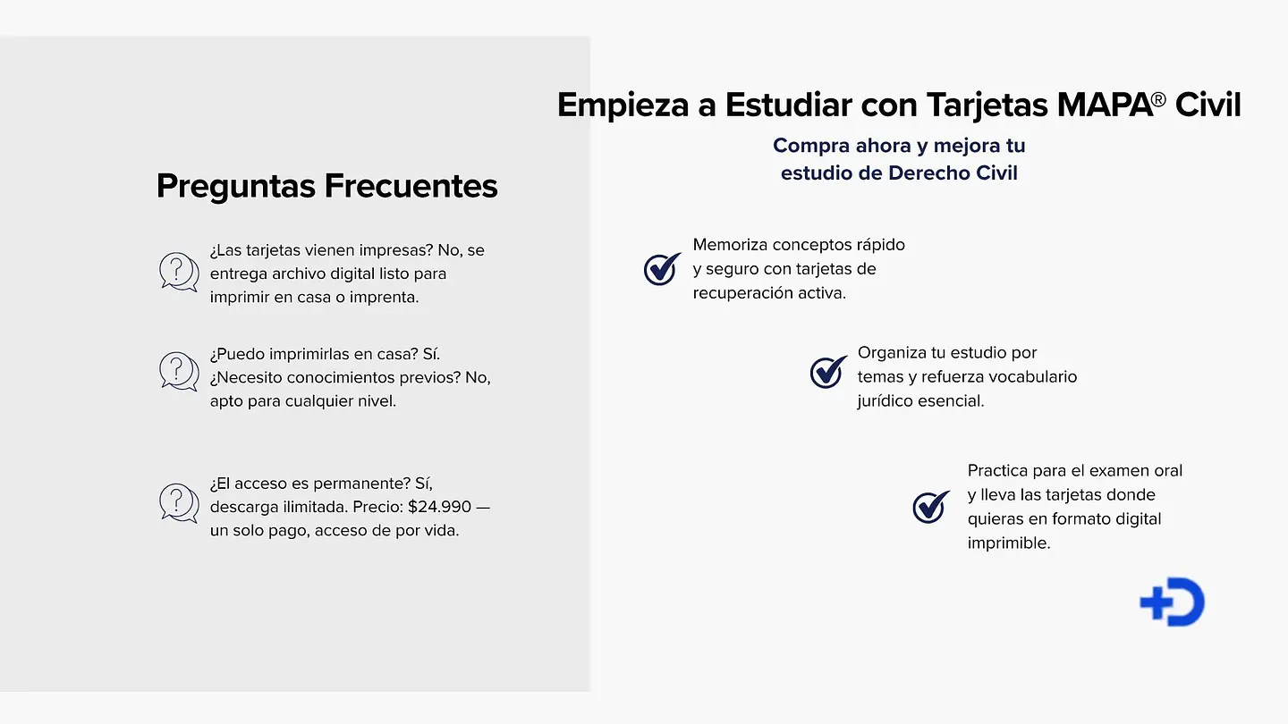 Tarjetas Flashcards Descargables MAPA® Civil 6