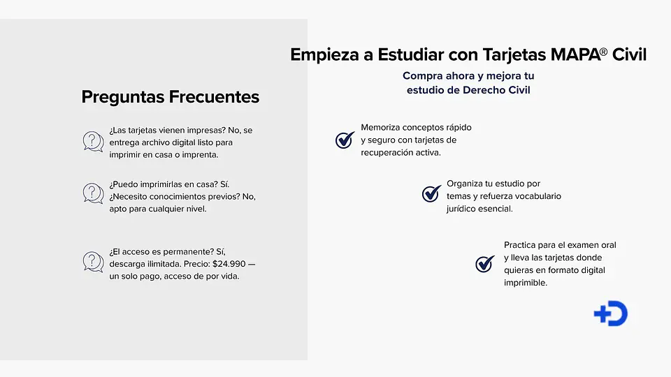 Tarjetas Flashcards Descargables MAPA® Civil 6