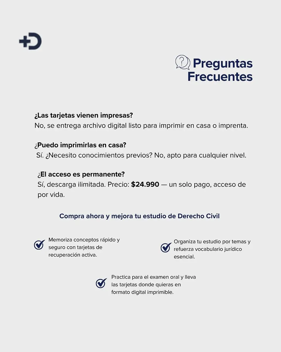 Tarjetas Flashcards Descargables MAPA® Civil 6