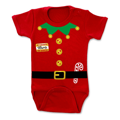 Body Piluch de bebe estampado Duende Navidad