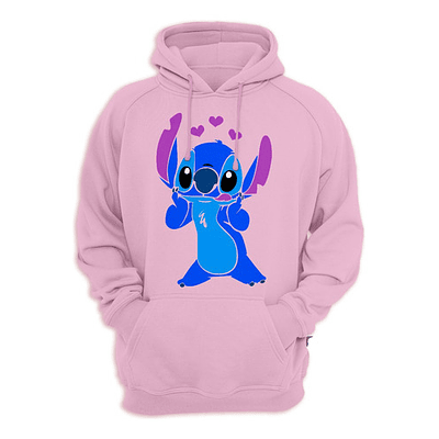 Poleron Canguro con capucha estampado de Stich