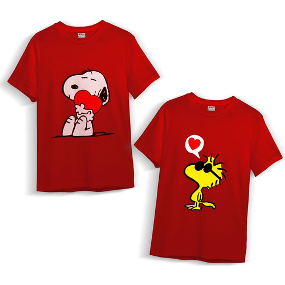 Poleras De Pareja Algodon Snoopy