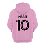 Poleron Canguro con capucha estampado Futbol Club Inter Miami Messi Niño y Adulto Unisex