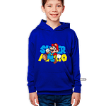 Poleron canguro con capucha Super Mario Bros Niños gamer