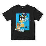 Polera de Niño Estampada Bandit y Bluey Algodon