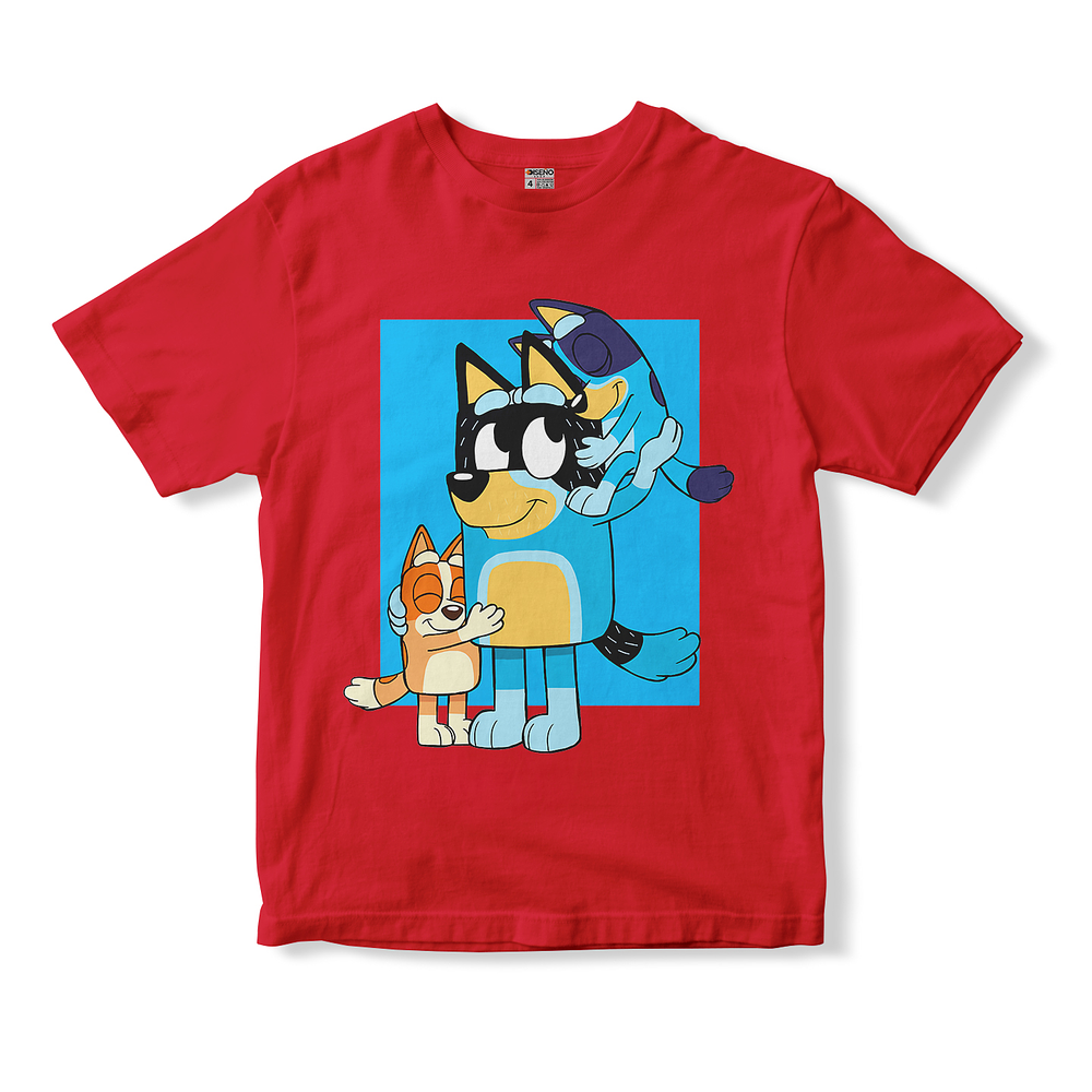 Polera de Niño Estampada Bandit y Bluey Algodon