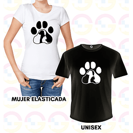 Huella perro y gato - Polera - (Love Dog - Gat)