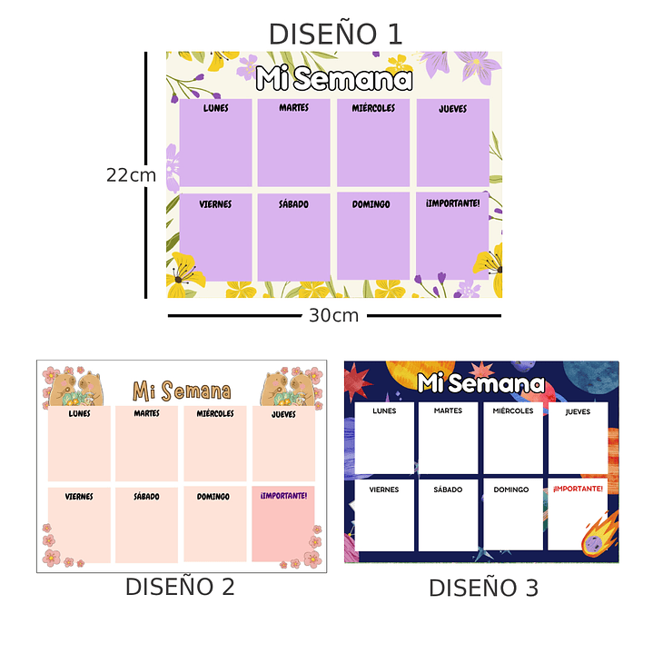 Planner Magnético SEMANAL  2