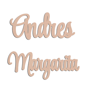 Nombre en Madera / MDF 3 mm de grosor