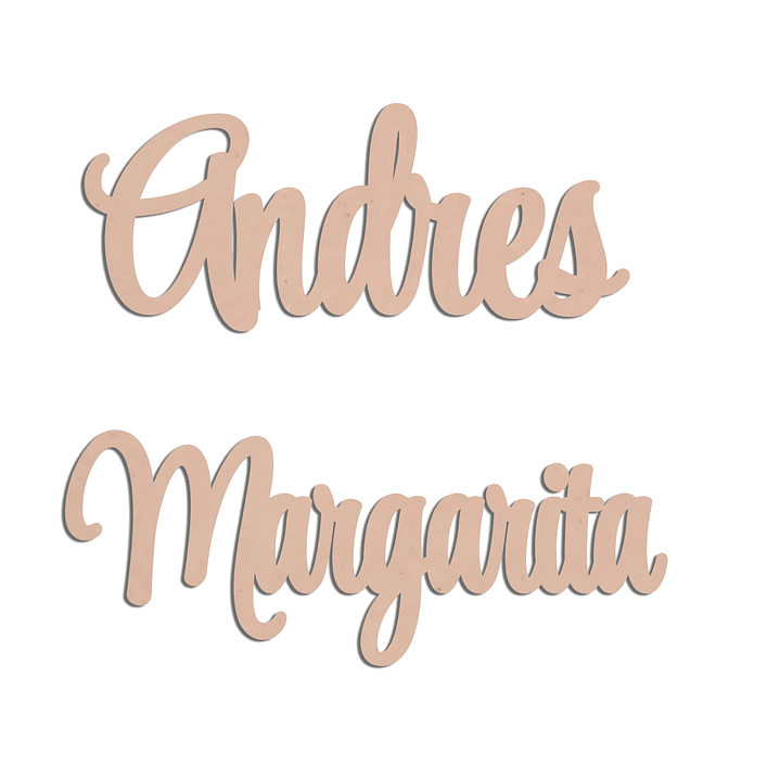 Nombre en Madera / MDF 3 mm de grosor 1