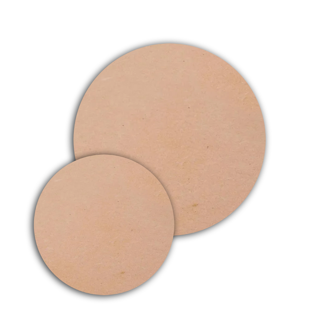 Círculos de Madera MDF Crudo de 3mm para manualidades 1