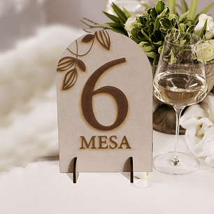 Números para Mesas MDF Grabado láser 