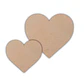 Corazón de Madera Crudo de 3mm para manualidades - Miniatura 1