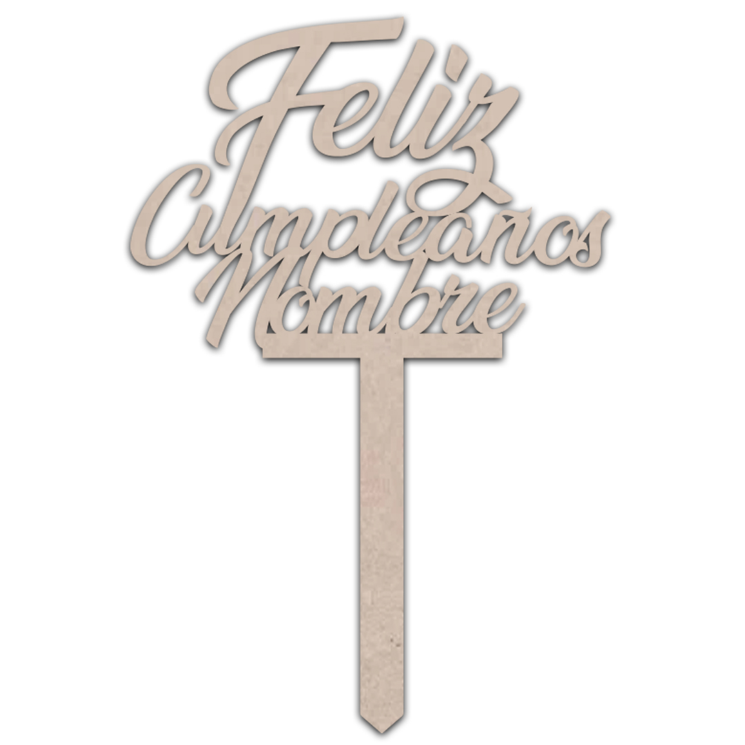 Toppers Feliz Cumpleaños Personalizado 2