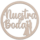 Letrero circular Boda Madera  / MDF 3mm - Miniatura 2