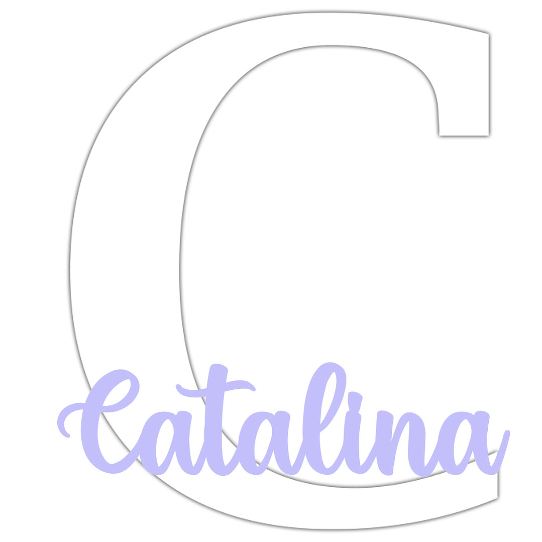 Inicial con nombre Madera / MDF 3mm 2