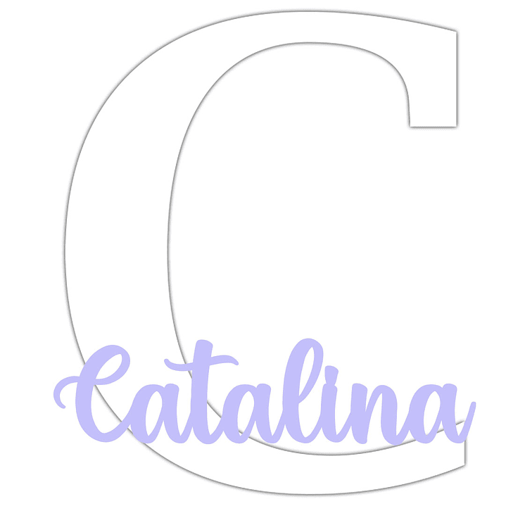 Inicial con nombre Madera / MDF 3mm 2