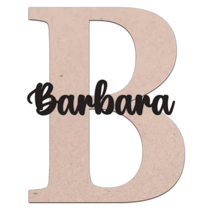 Inicial con nombre Madera / MDF 3mm 7