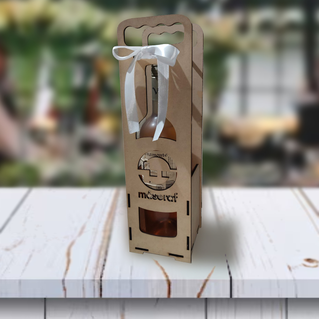 Caja para Botella de Vino Personalizada Madera /MDF 1
