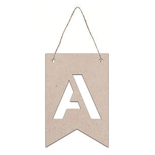Banderines con Letras en MDF 3 mm de grosor