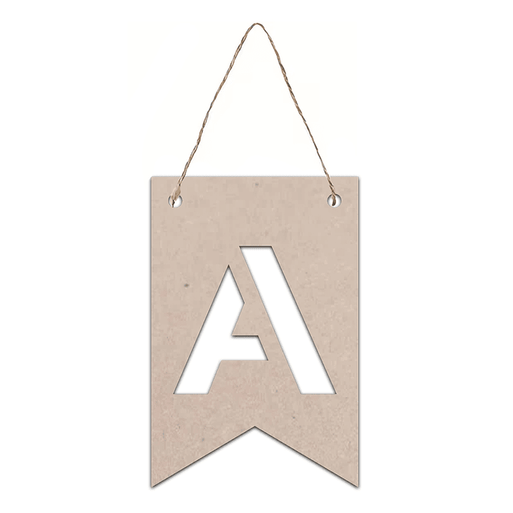 Banderines con Letras en MDF 3 mm de grosor 1