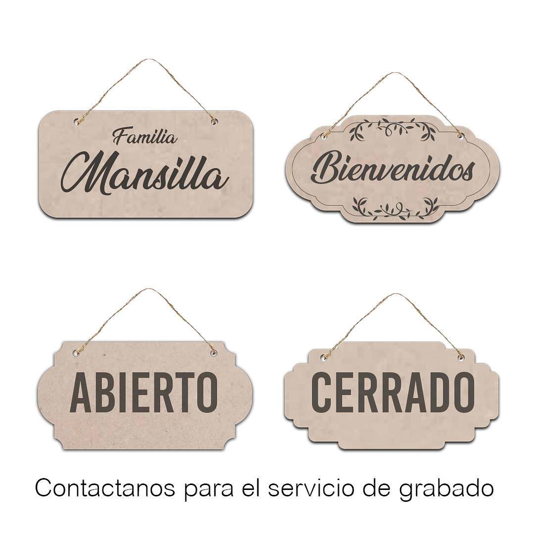 Letreros en Madera / MDF 3 mm de grosor 8