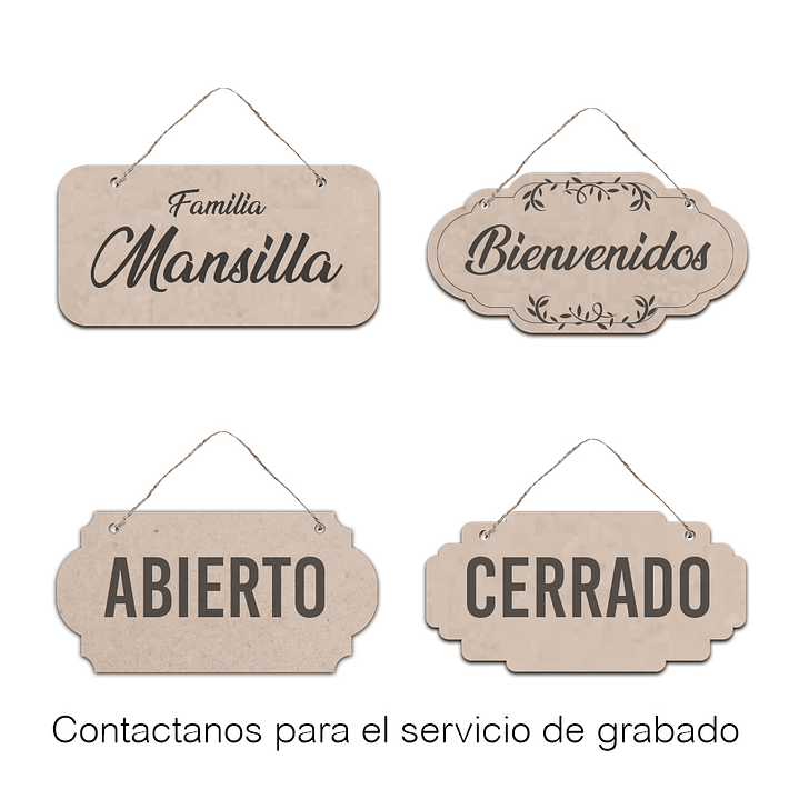 Letreros en Madera / MDF 3 mm de grosor 8