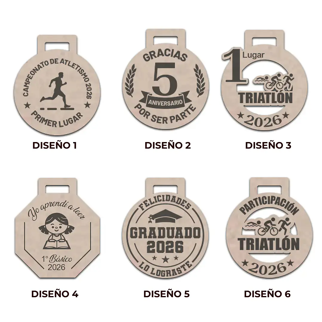 Medallas MDF / Madera 2
