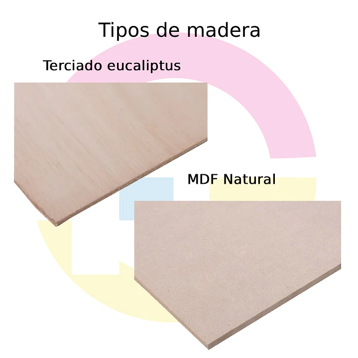 Cuadrado de Madera Crudo de 3mm para manualidades 2