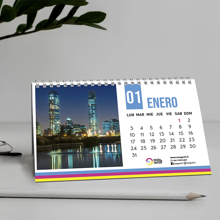 Calendario de escritorio Base dura (Cartón piedra) 1